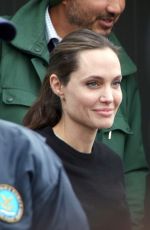 ANGELINA JOLIE at Piraeus in Greece with Syrian Refugees 03/16/2016