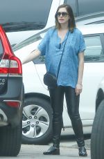 ANNE HATHAWAY Arrives at Her Baby Shower in Hollywood 03/05/2016