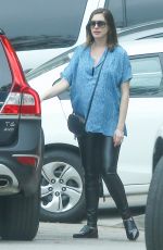 ANNE HATHAWAY Arrives at Her Baby Shower in Hollywood 03/05/2016