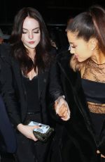 ARIANA GRANDE and ELIZABETH GILLIES at SNL Afterparty in New York 03/12/2016