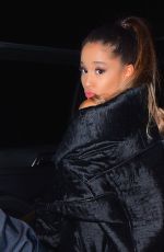 ARIANA GRANDE Leaves SNL Cast Dinner in New York 03/08/2016