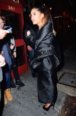 ARIANA GRANDE Leaves SNL Cast Dinner in New York 03/08/2016