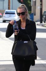 ASHLEE SIMPSON Leaves Tracy Anderson Studios in West Hollywood 03/01/2016