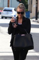 ASHLEE SIMPSON Leaves Tracy Anderson Studios in West Hollywood 03/01/2016