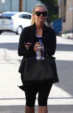 ASHLEE SIMPSON Leaves Tracy Anderson Studios in West Hollywood 03/01/2016