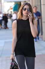 ASHLEY GREENE at a Nail Salon in Beverly Hills 03/08/2016