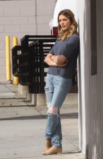 ASHLEY GREENE in Ripped Jeans Out in Studio City 03/09/2016