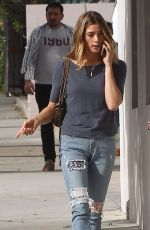 ASHLEY GREENE in Ripped Jeans Out in Studio City 03/09/2016