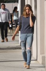 ASHLEY GREENE in Ripped Jeans Out in Studio City 03/09/2016