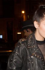 BELLA HADID Arrives at George V Hotel in Paris 03/09/2016