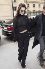 BELLA HADID Arrives at Her Hotel in Paris 03/05/2016
