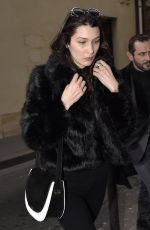 BELLA HADID Leaves Her Hotel in Paris 03/05/2016