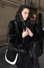 BELLA HADID Leaves Her Hotel in Paris 03/05/2016