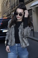 BELLA HADID Out and About in Paris 03/07/2016
