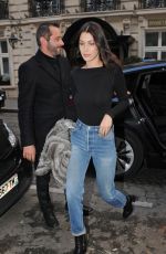 BELLA HADID Out and About in Paris 03/07/2016