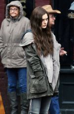 BELLA HETAHCOTE on the Set of 