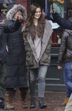 BELLA HETAHCOTE on the Set of 