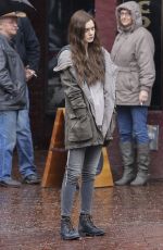 BELLA HETAHCOTE on the Set of 