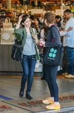 BELLA HETHCOTE and LILY COLLINS at a Grocery Store in Los Angeles 03/15/2016