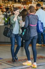 BELLA HETHCOTE and LILY COLLINS at a Grocery Store in Los Angeles 03/15/2016