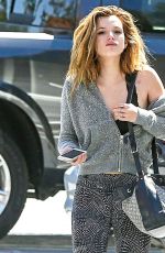 BELLA THORNE Flashes Her New Heart Tattoo Out in Los Angeles 03/26/2016
