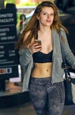 BELLA THORNE Flashes Her New Heart Tattoo Out in Los Angeles 03/26/2016