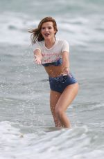 BELLA THORNE in Bikini on the Set of a Photoshoot at a Beach in Malibu 03/03/2016