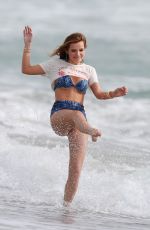 BELLA THORNE in Bikini on the Set of a Photoshoot at a Beach in Malibu 03/03/2016