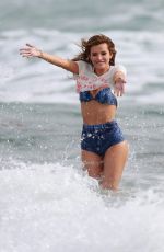BELLA THORNE in Bikini on the Set of a Photoshoot at a Beach in Malibu 03/03/2016