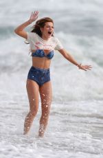 BELLA THORNE in Bikini on the Set of a Photoshoot at a Beach in Malibu 03/03/2016