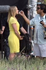 BRITTANY SNOW on the Set of Lipton Tea Commercial in Los Angeles 03/21/2016