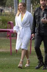 BRITTANY SNOW on the Set of Lipton Tea Commercial in Los Angeles 03/21/2016
