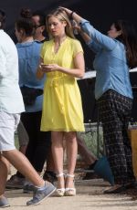 BRITTANY SNOW on the Set of Lipton Tea Commercial in Los Angeles 03/21/2016