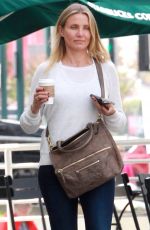 CAMERON DIAZ Out for Coffee at Starbucks in Studio City 03/21/2016