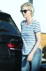 CHARLIZE THERON Out and About in Hollywood 02/29/2016