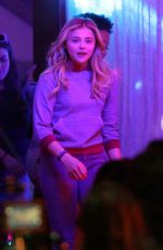 CHLOE MORETZ Films a Party Scene on the Set of 