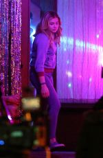 CHLOE MORETZ Films a Party Scene on the Set of 
