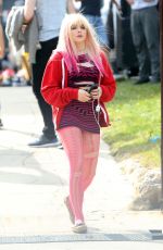 CHLOE MORETZ on the Set of 