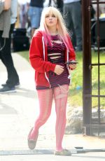 CHLOE MORETZ on the Set of 