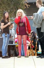CHLOE MORETZ on the Set of 