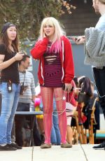 CHLOE MORETZ on the Set of 