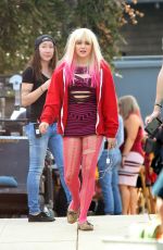 CHLOE MORETZ on the Set of 