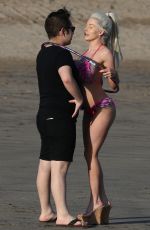 COURTNEY STODDEN in Bikini and Hula Hoop at a Beach in Los Angeles 03/23/2016