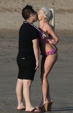 COURTNEY STODDEN in Bikini and Hula Hoop at a Beach in Los Angeles 03/23/2016