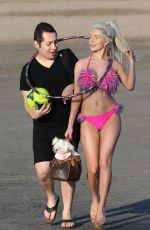 COURTNEY STODDEN in Bikini and Hula Hoop at a Beach in Los Angeles 03/23/2016