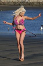 COURTNEY STODDEN in Bikini and Hula Hoop at a Beach in Los Angeles 03/23/2016
