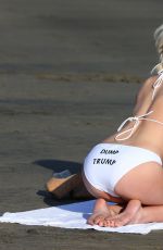 COURTNEY STODDEN in Bikini at a Beach in Los Angeles 03/16/2016