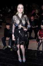 DAKOTA FANNING at Valentino Fashion Show in Paris 03/08/2016