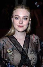 DAKOTA FANNING at Valentino Fashion Show in Paris 03/08/2016