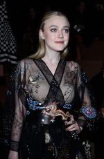 DAKOTA FANNING at Valentino Fashion Show in Paris 03/08/2016